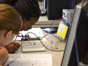 G.A.M.E.S. campers learn about electric circuits.